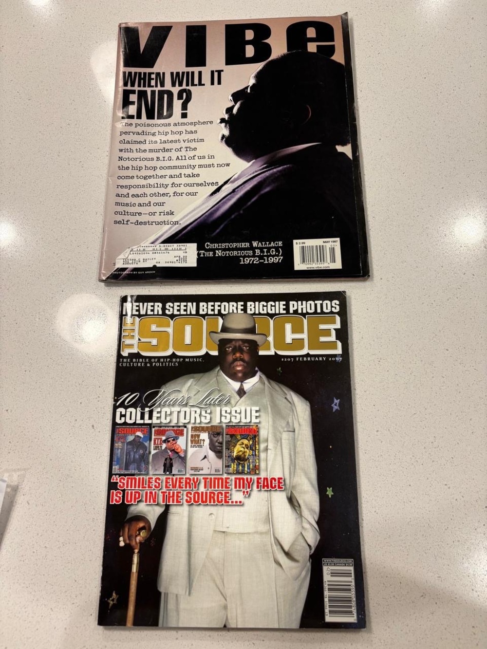 The Notorious B.I.G. Magazine -Vibe May 1997 The Source February 2007 #R44